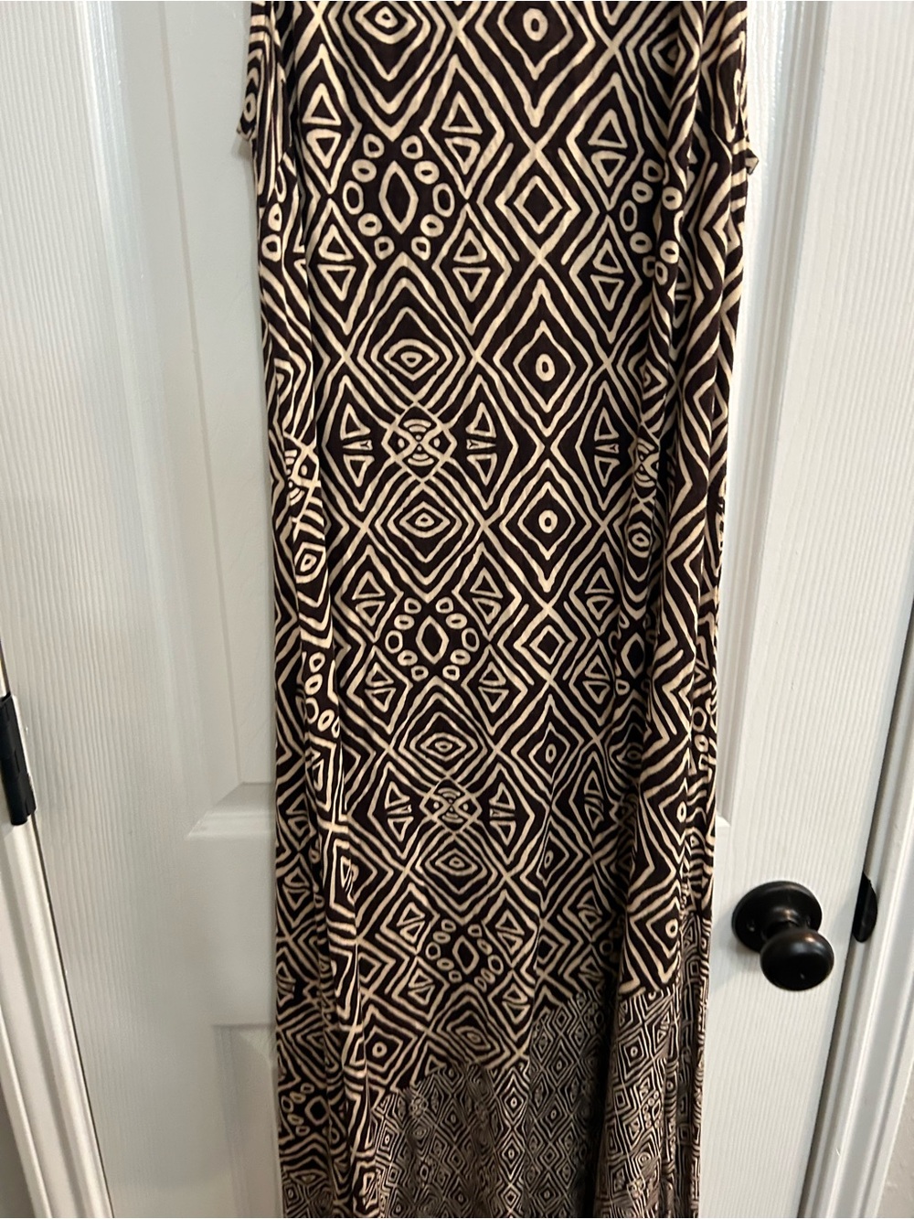 Soft Surroundings Tulum Maxi Dress M Tank Stretch Aztec Tribal Beach Resort - Picture 3 of 7